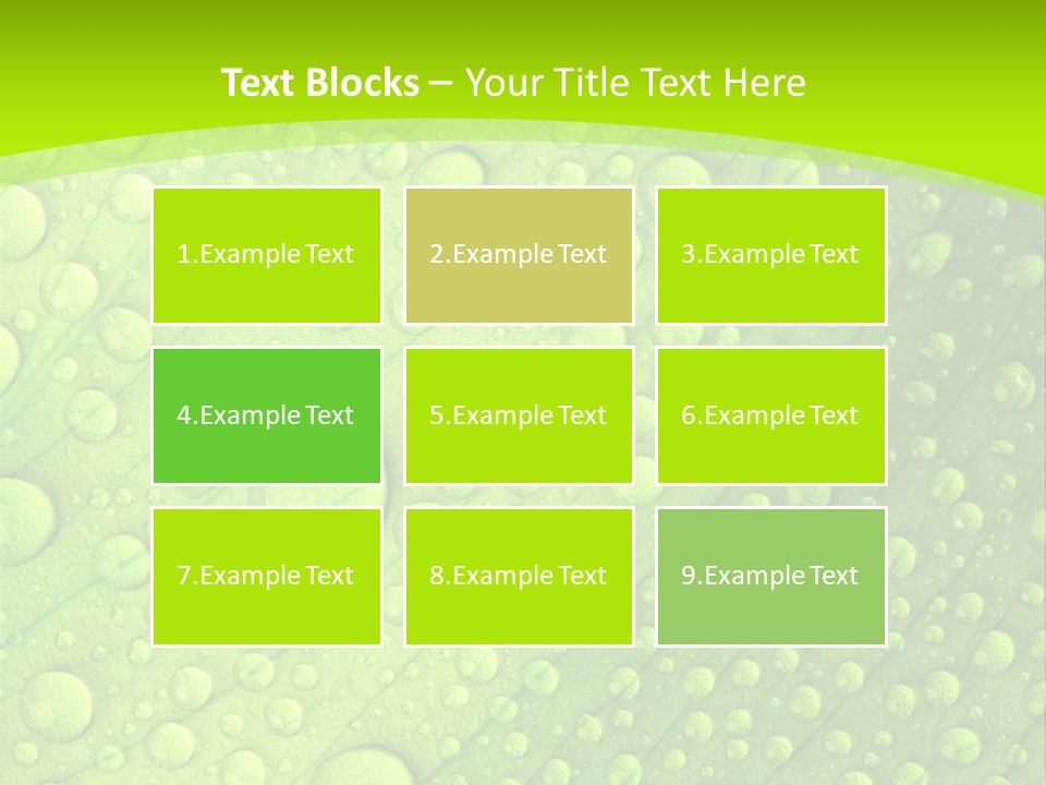 Closeup Vein Green PowerPoint Template