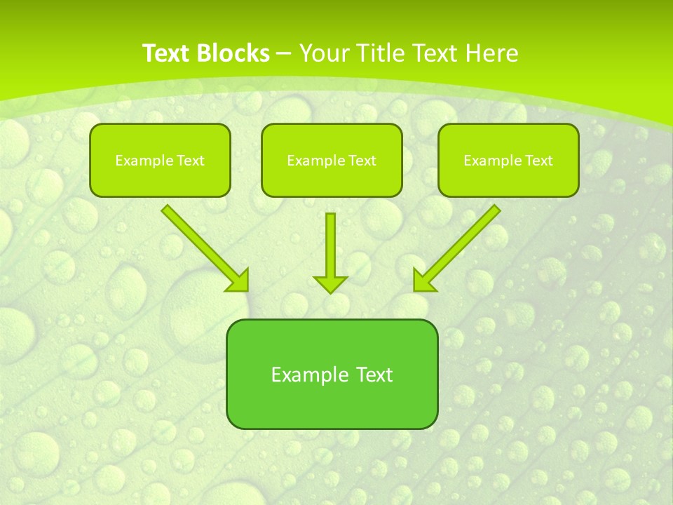 Closeup Vein Green PowerPoint Template