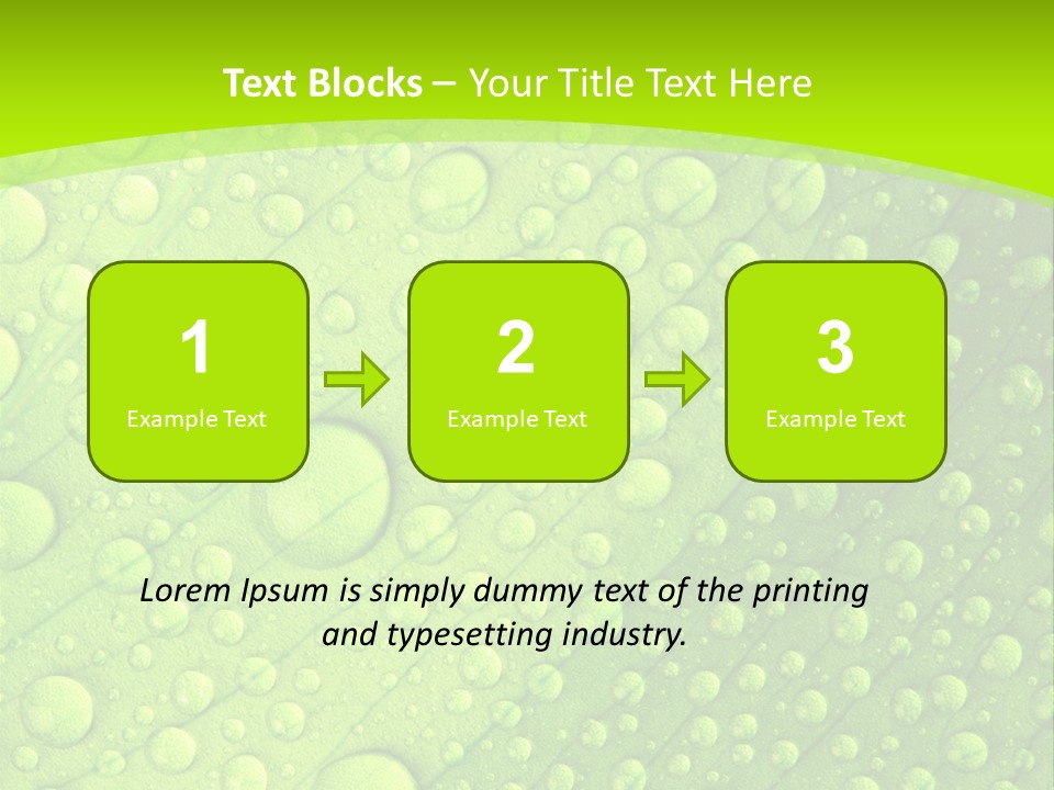 Closeup Vein Green PowerPoint Template