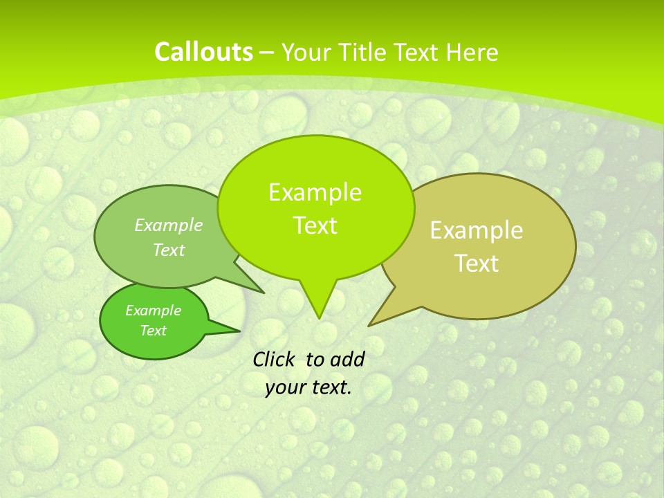 Closeup Vein Green PowerPoint Template