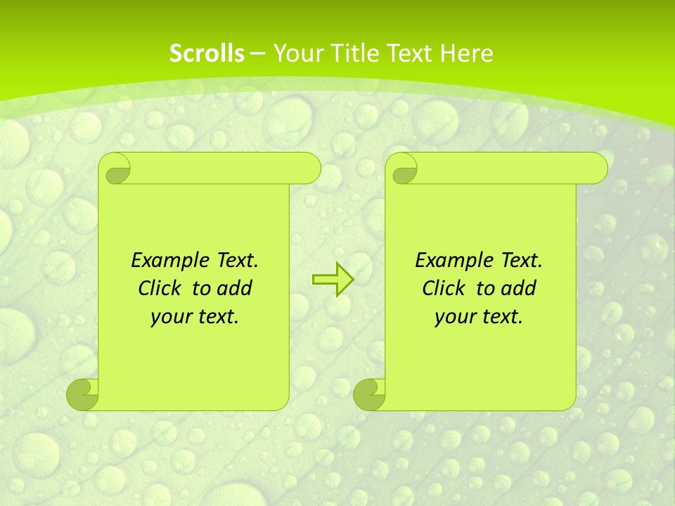 Closeup Vein Green PowerPoint Template
