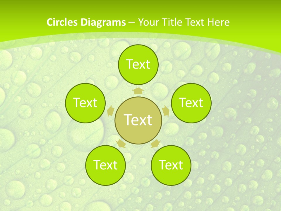 Closeup Vein Green PowerPoint Template