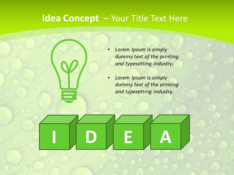 Closeup Vein Green PowerPoint Template