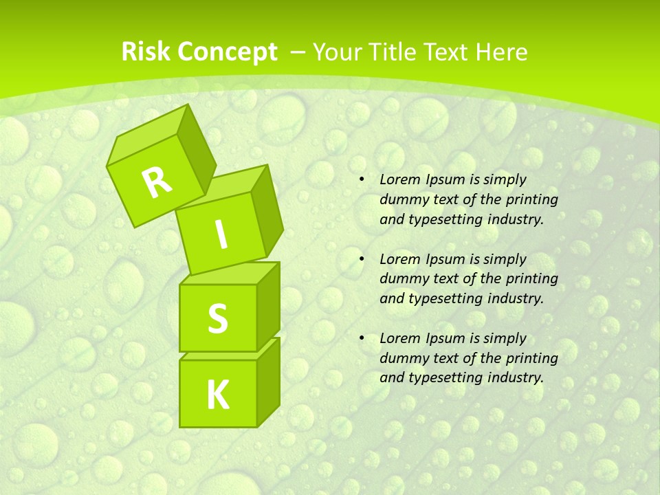 Closeup Vein Green PowerPoint Template