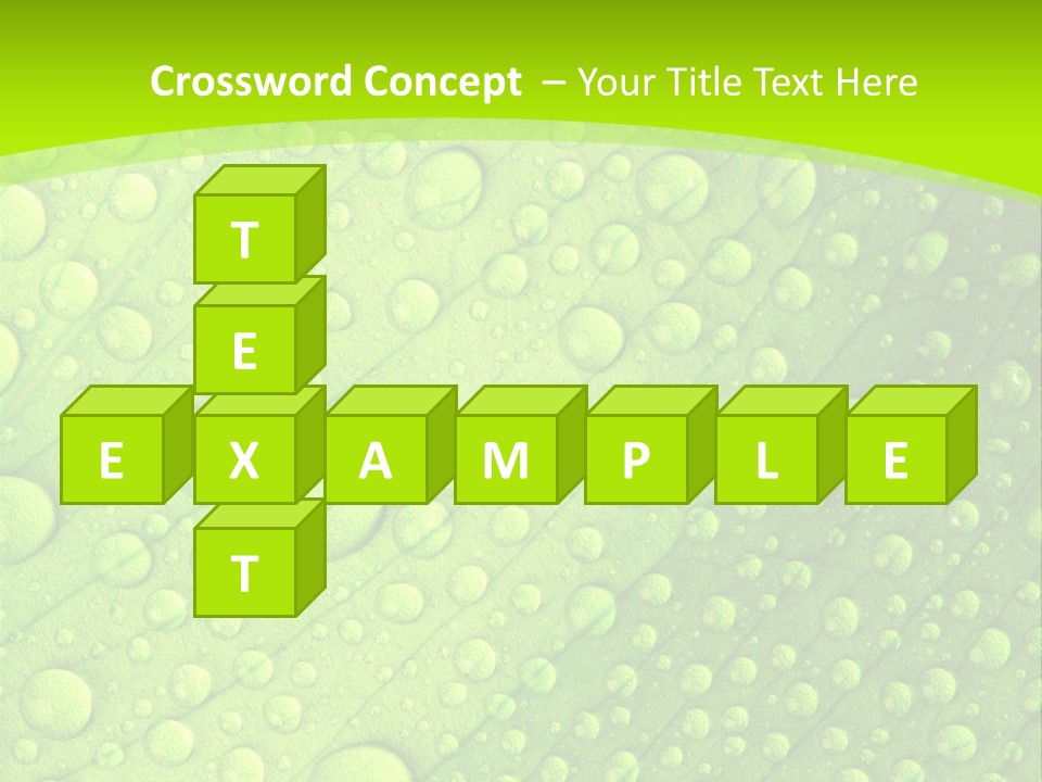 Closeup Vein Green PowerPoint Template