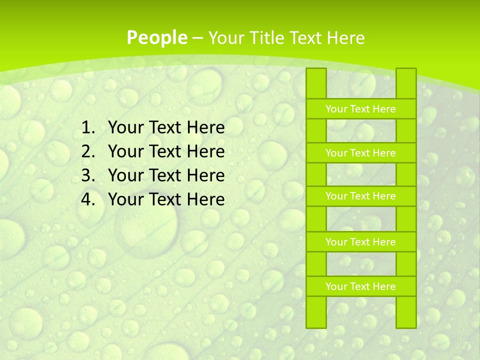 Closeup Vein Green PowerPoint Template