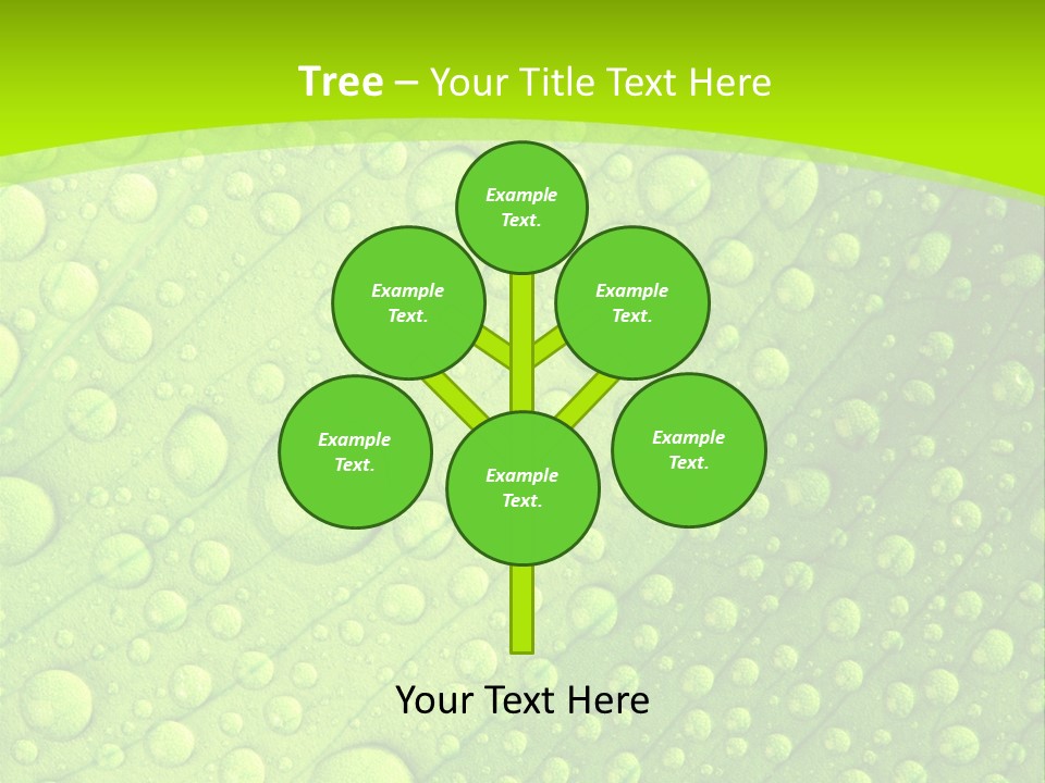 Closeup Vein Green PowerPoint Template