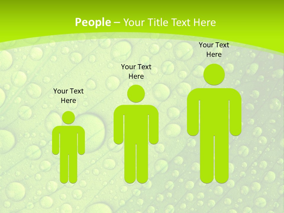 Closeup Vein Green PowerPoint Template