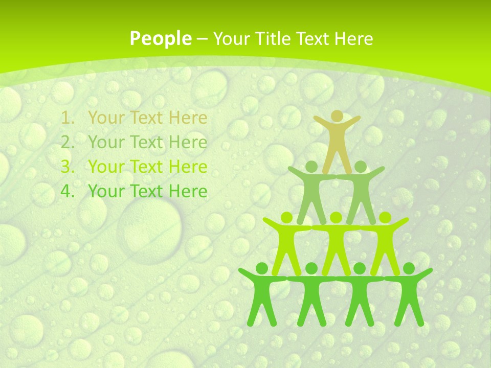 Closeup Vein Green PowerPoint Template