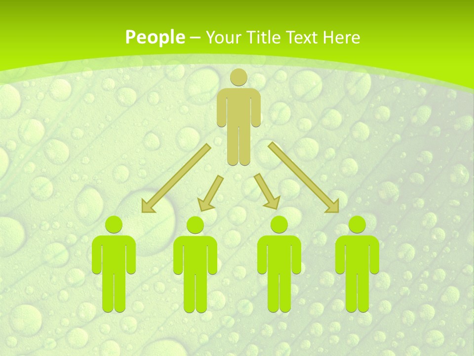 Closeup Vein Green PowerPoint Template