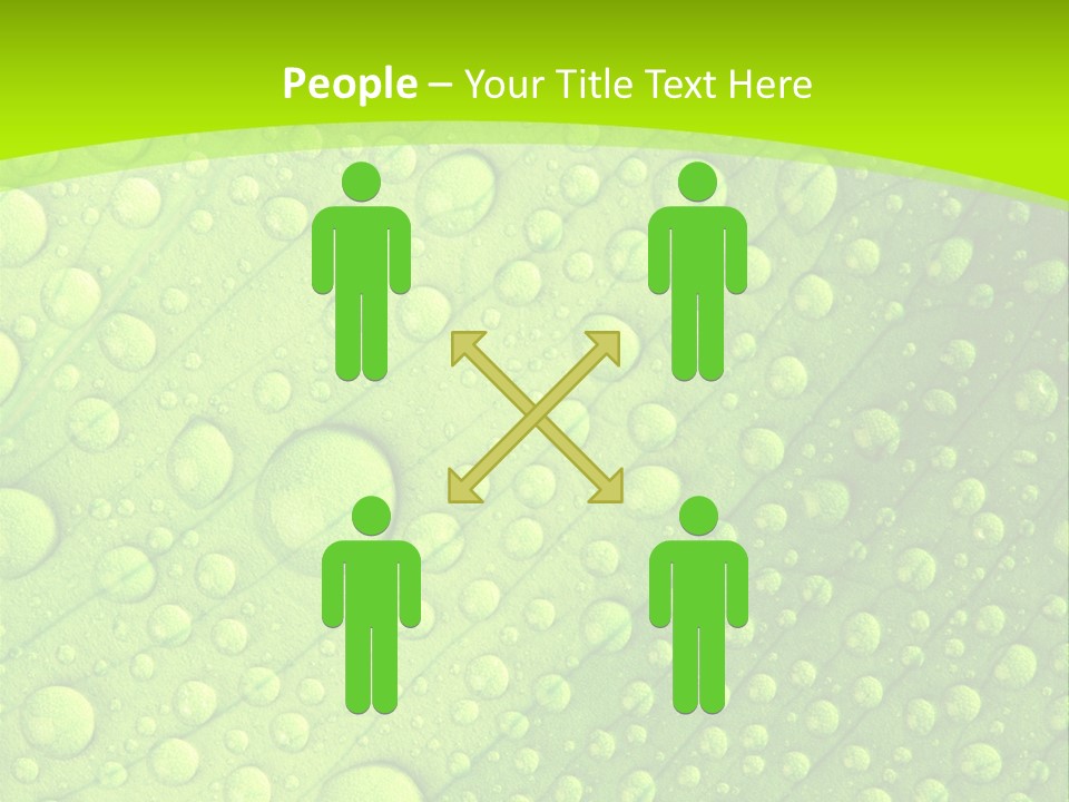 Closeup Vein Green PowerPoint Template