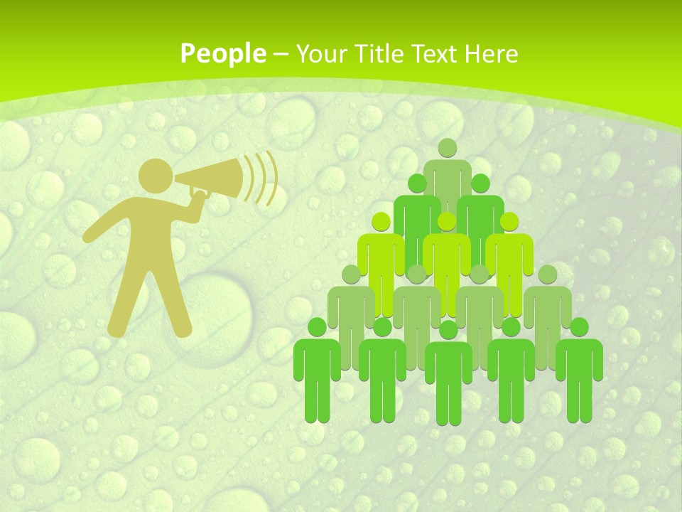 Closeup Vein Green PowerPoint Template