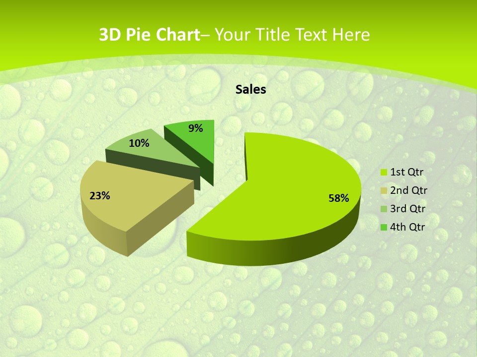 Closeup Vein Green PowerPoint Template