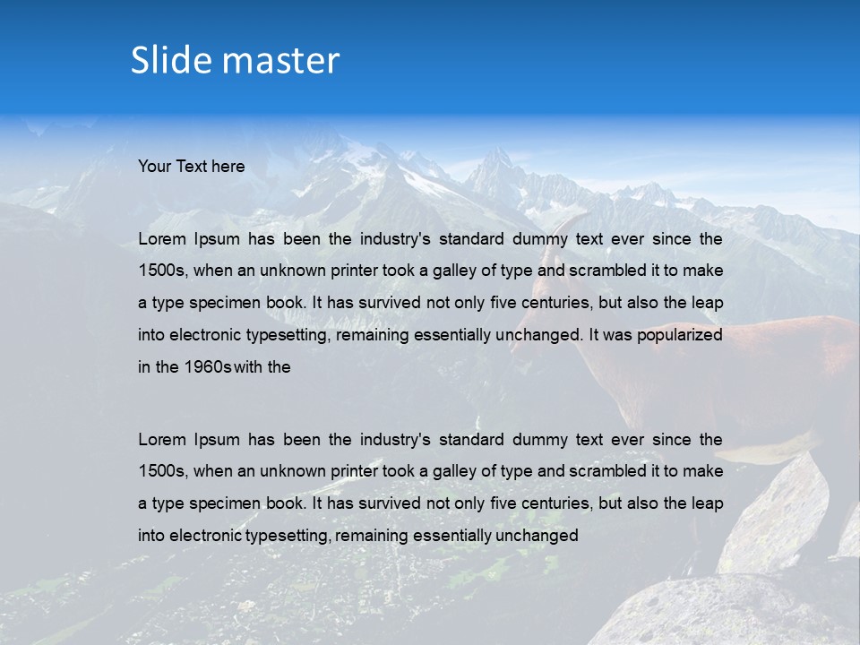 Wild Animal Caprin Bovidae PowerPoint Template