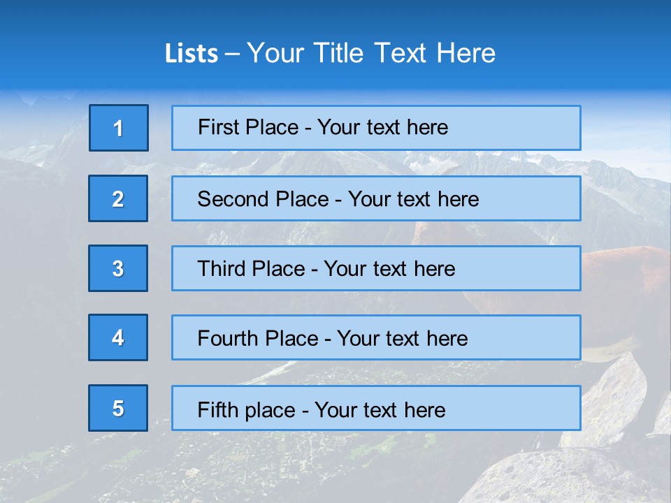 Wild Animal Caprin Bovidae PowerPoint Template