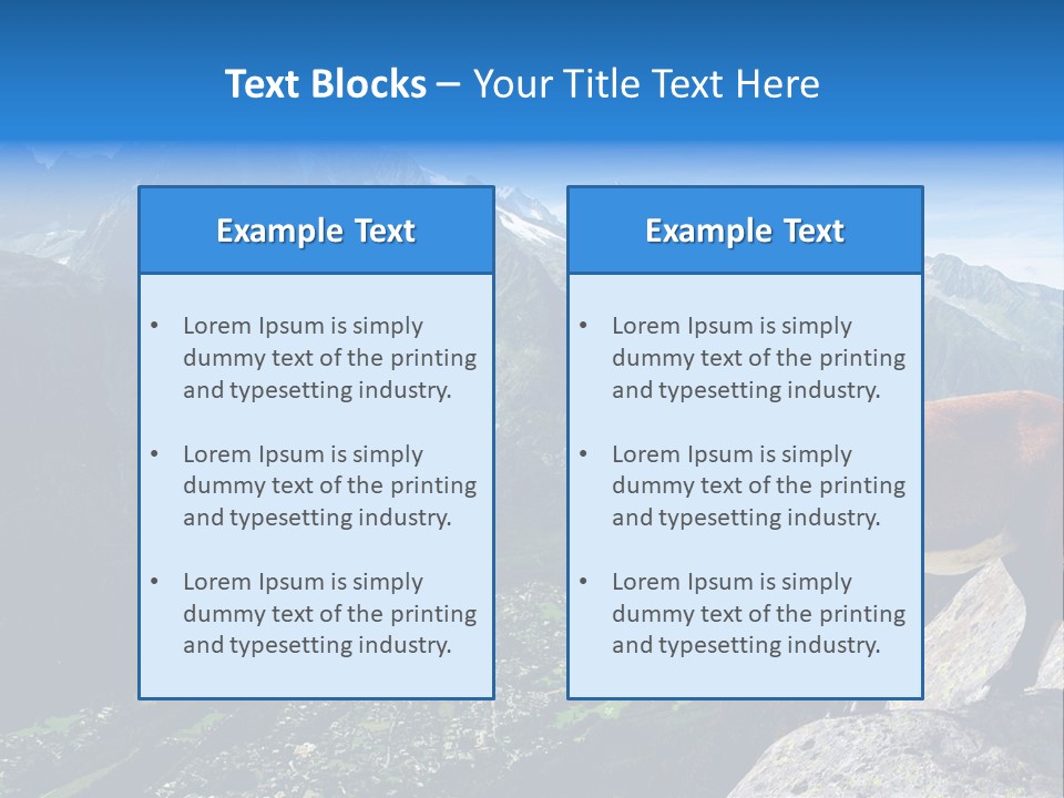 Wild Animal Caprin Bovidae PowerPoint Template