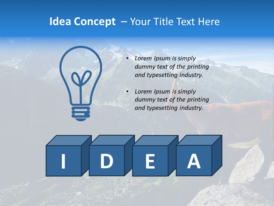 Wild Animal Caprin Bovidae PowerPoint Template