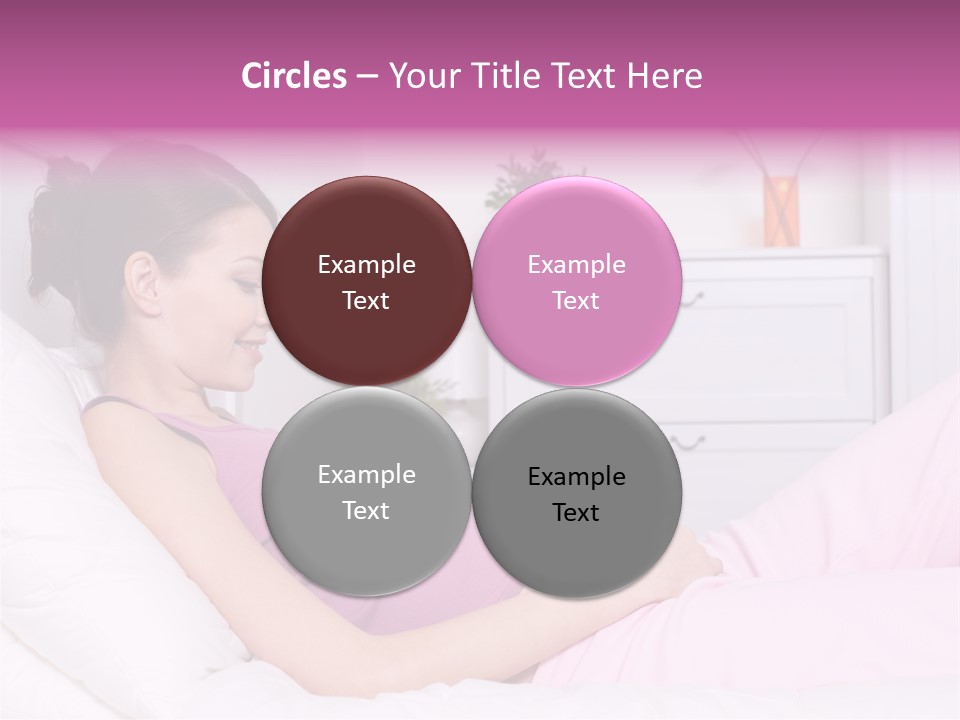 One Caucasian Cute PowerPoint Template