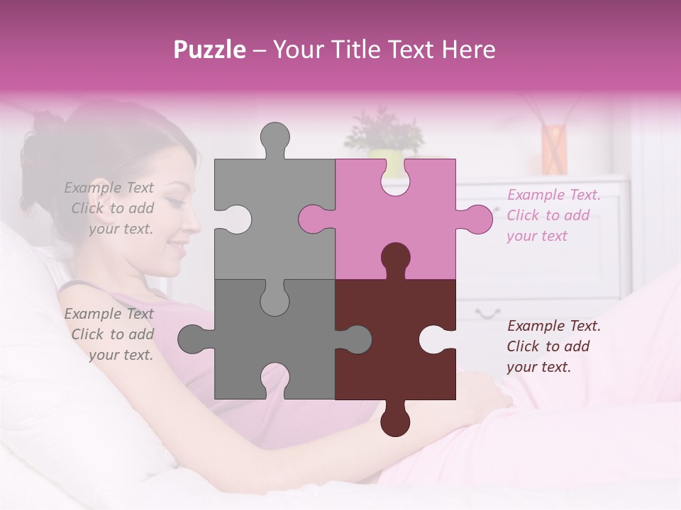 One Caucasian Cute PowerPoint Template