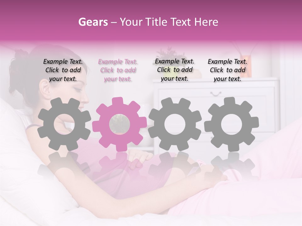 One Caucasian Cute PowerPoint Template