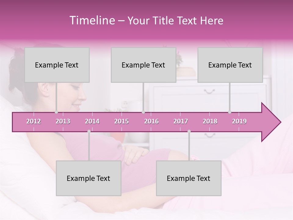 One Caucasian Cute PowerPoint Template