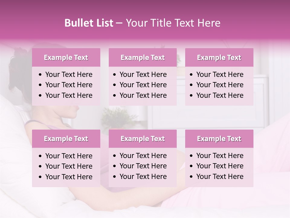 One Caucasian Cute PowerPoint Template