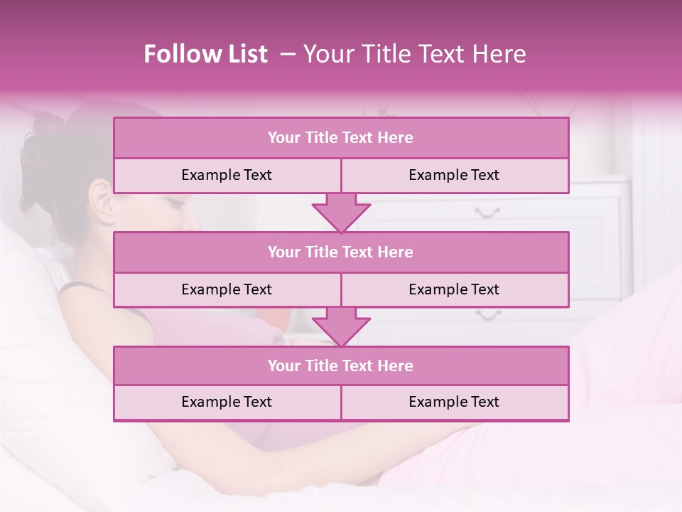 One Caucasian Cute PowerPoint Template