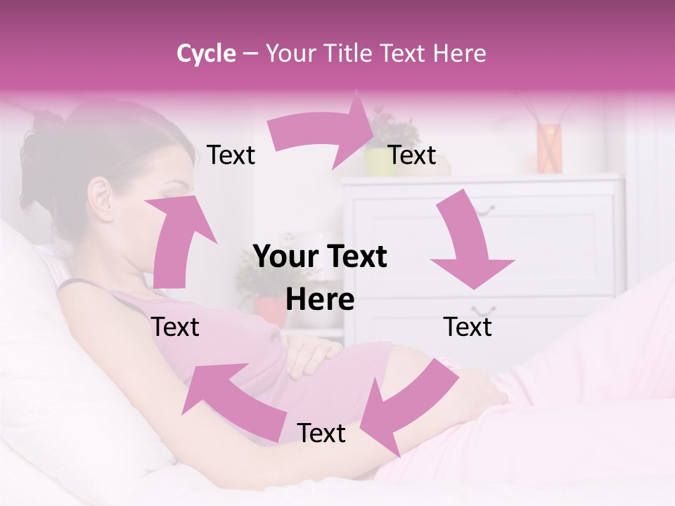 One Caucasian Cute PowerPoint Template