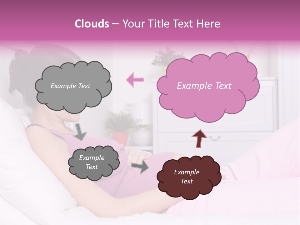 One Caucasian Cute PowerPoint Template