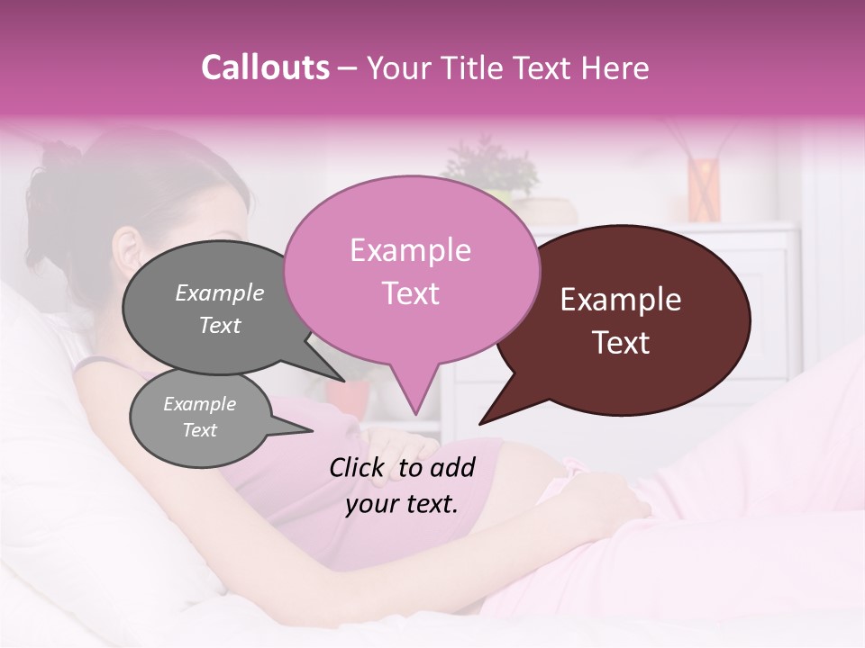 One Caucasian Cute PowerPoint Template