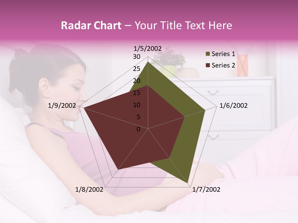 One Caucasian Cute PowerPoint Template