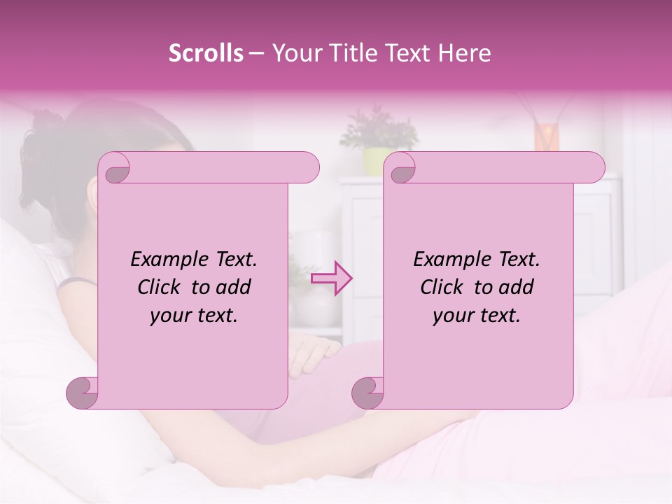 One Caucasian Cute PowerPoint Template