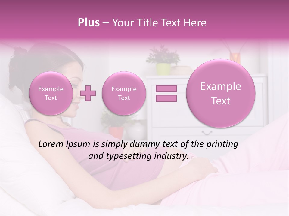 One Caucasian Cute PowerPoint Template