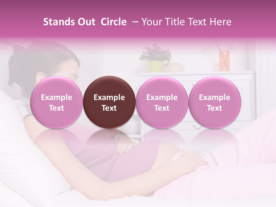 One Caucasian Cute PowerPoint Template