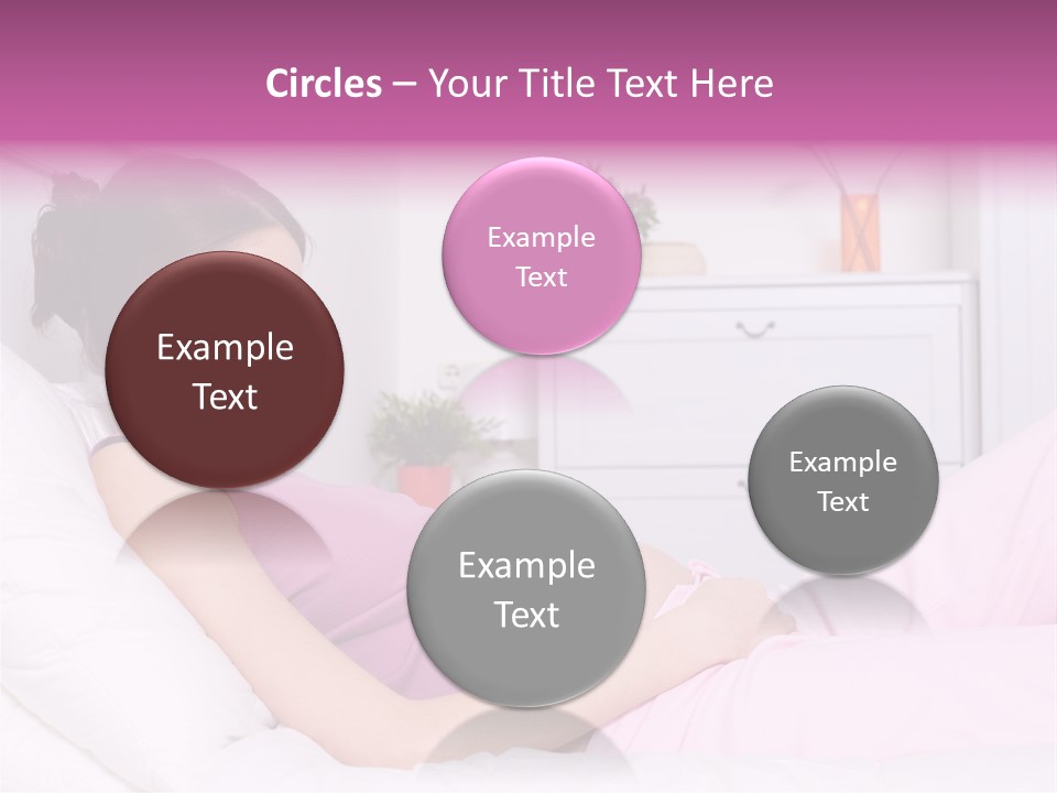 One Caucasian Cute PowerPoint Template