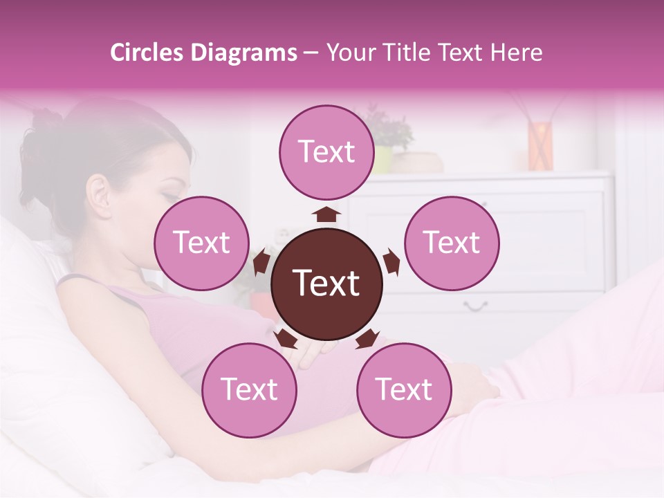 One Caucasian Cute PowerPoint Template