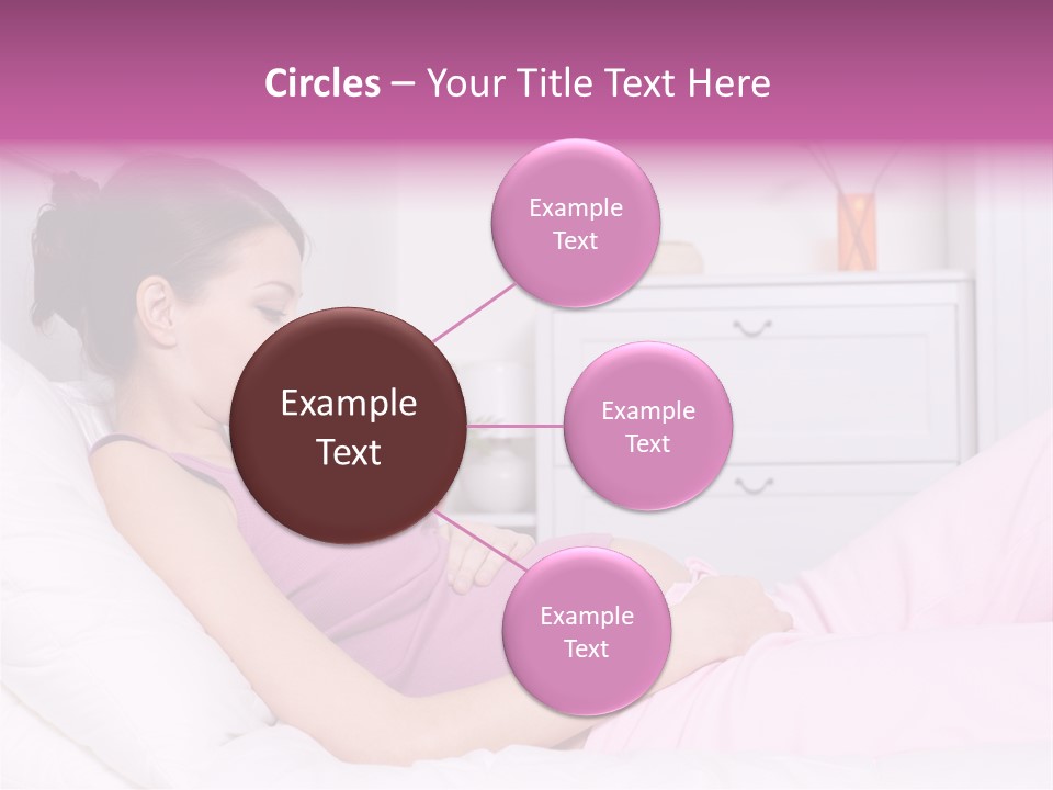 One Caucasian Cute PowerPoint Template