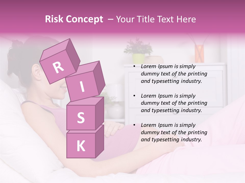 One Caucasian Cute PowerPoint Template