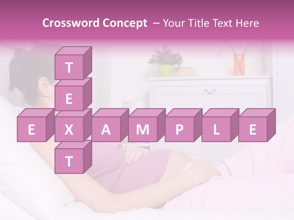 One Caucasian Cute PowerPoint Template