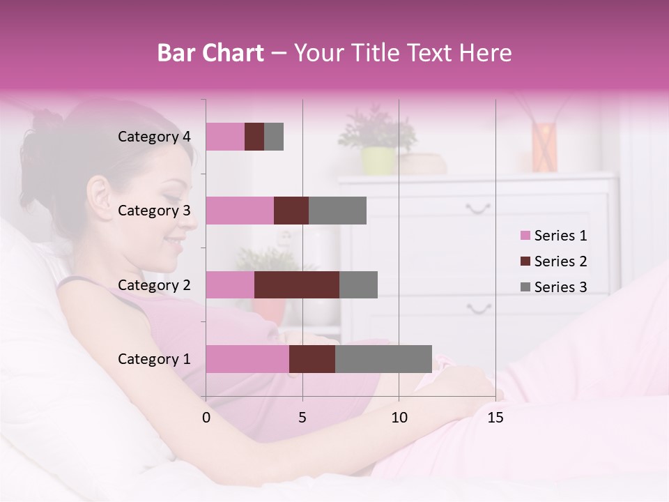 One Caucasian Cute PowerPoint Template