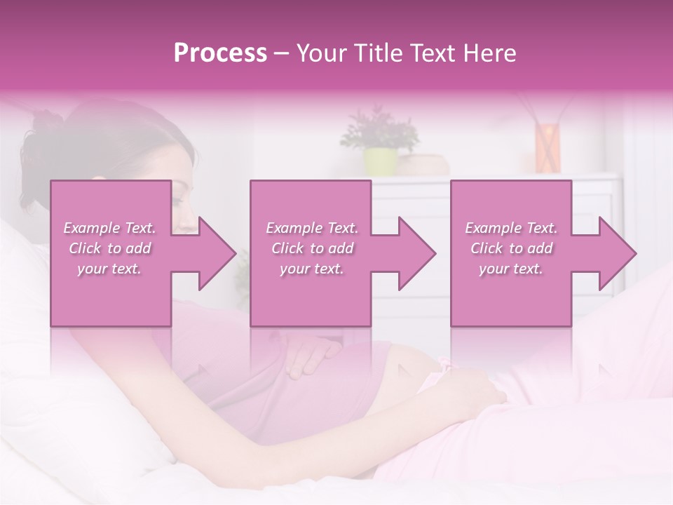 One Caucasian Cute PowerPoint Template