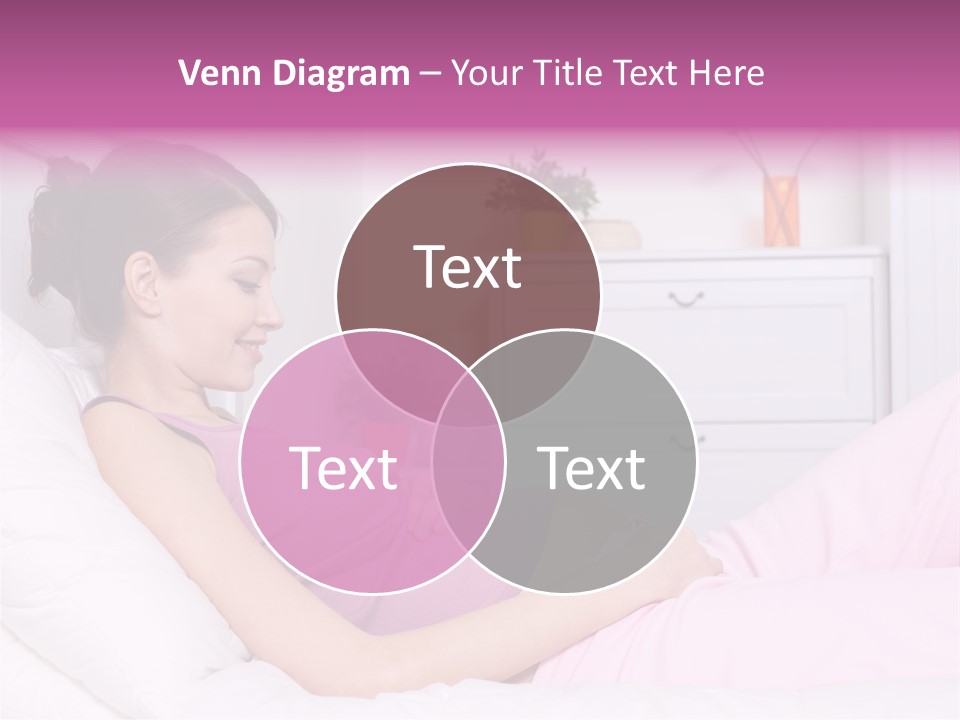 One Caucasian Cute PowerPoint Template