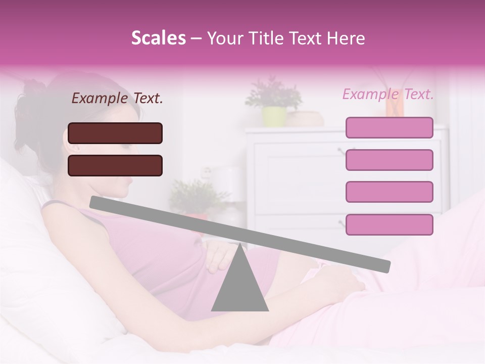 One Caucasian Cute PowerPoint Template