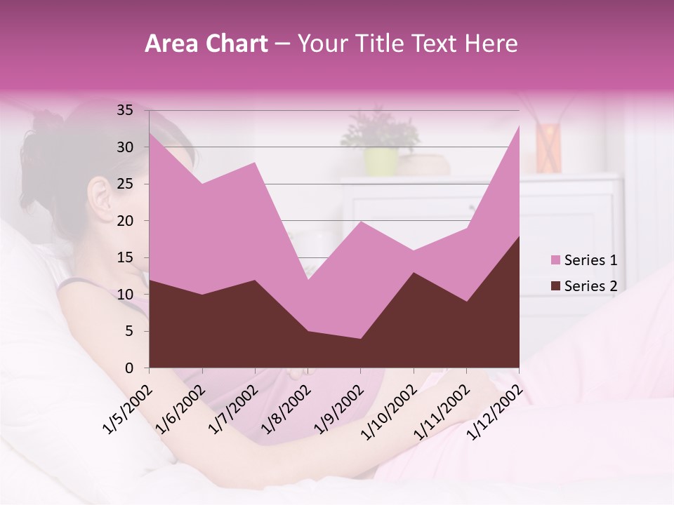 One Caucasian Cute PowerPoint Template