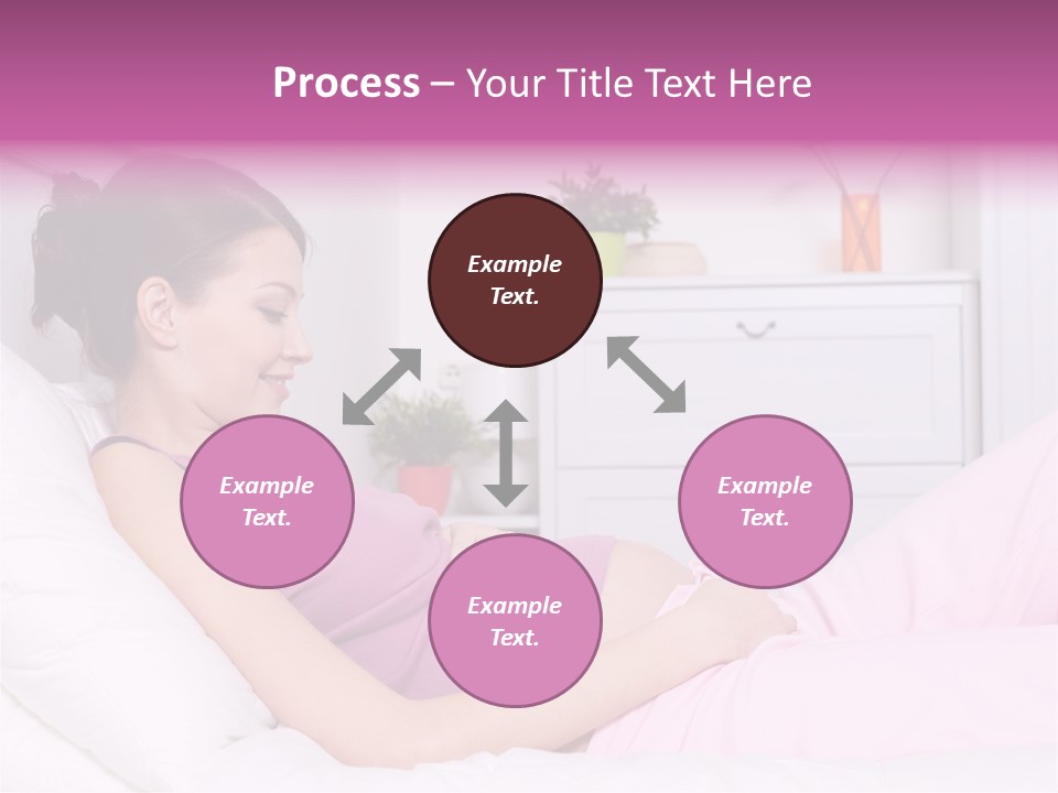 One Caucasian Cute PowerPoint Template