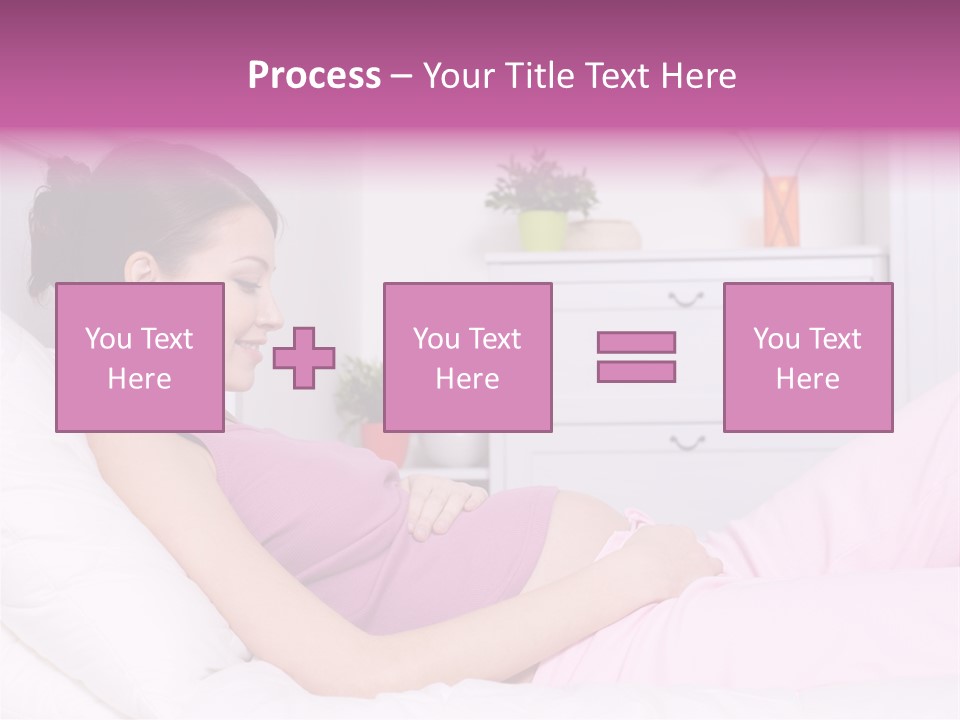 One Caucasian Cute PowerPoint Template