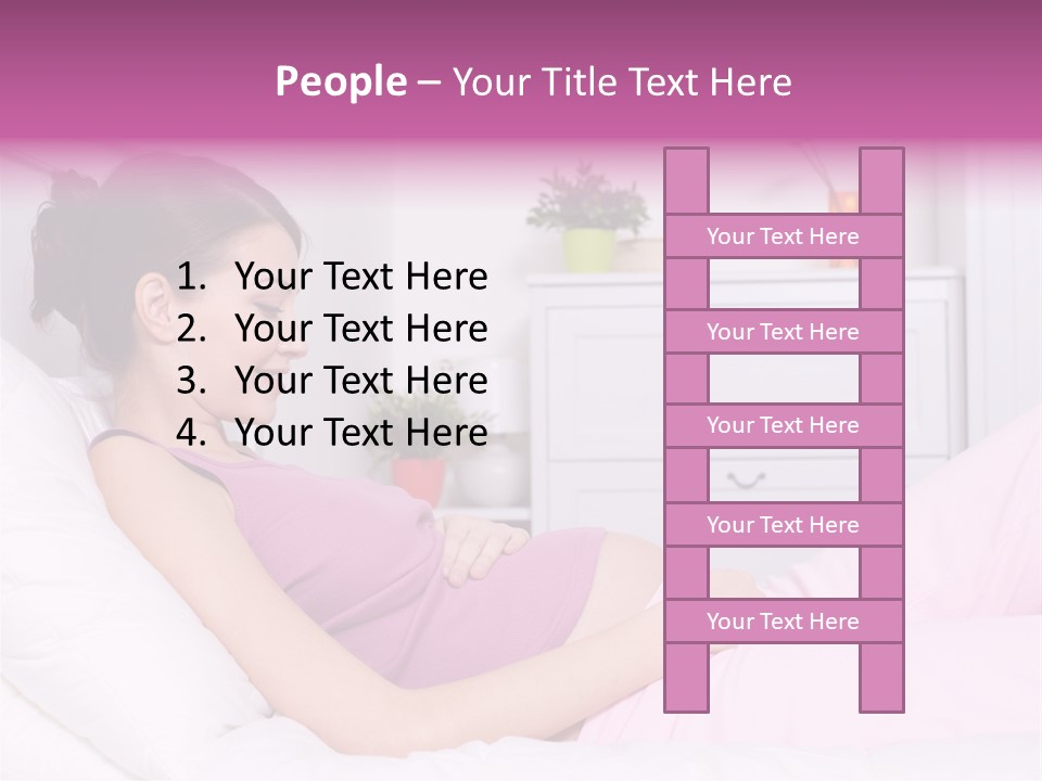 One Caucasian Cute PowerPoint Template