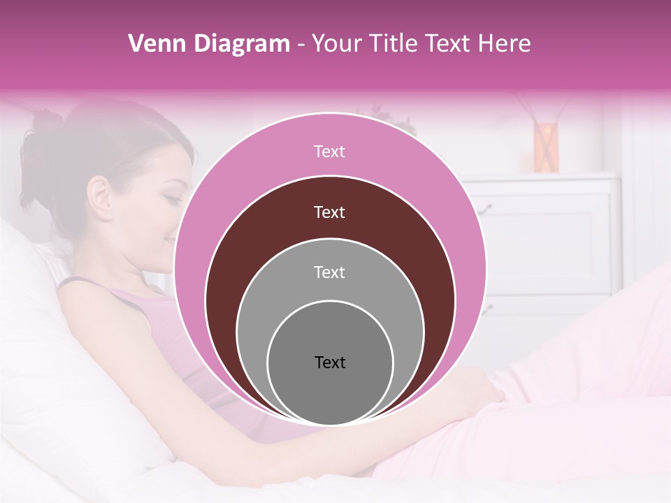 One Caucasian Cute PowerPoint Template