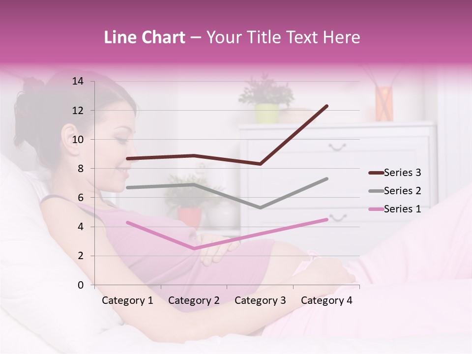 One Caucasian Cute PowerPoint Template