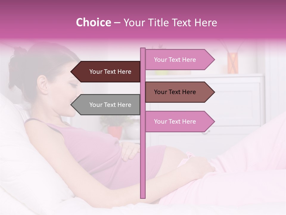 One Caucasian Cute PowerPoint Template